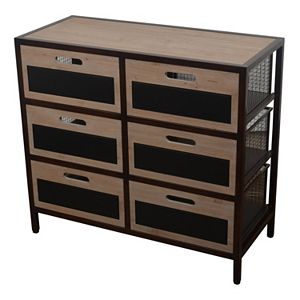 Decor Therapy 6-Drawer Chalkboard Storage Unit