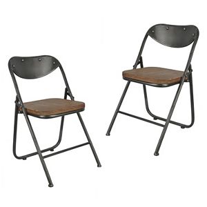 Decor Therapy Traditional Folding Chair 2-piece Set