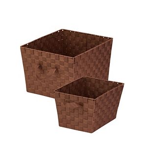 Honey-Can-Do 2-piece Lined Woven Basket Set