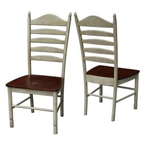 International Concepts High-Back Dining Chair 2-piece Set