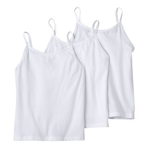 Girls 4-12 Hanes 3-pk. Solid White Camis