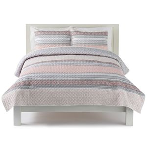 The Big One® Banded Multi Print Quilt Set