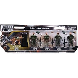 Elite Force 5-pk. Army Ranger Figures & Dog Set