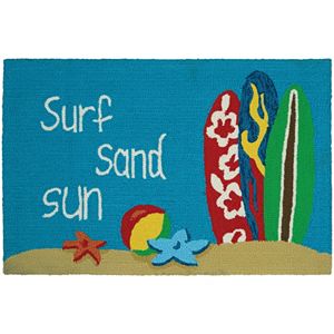 Couristan Covington Accents ''Surf, Sand, Sun'' Indoor Outdoor Rug - 2' x 3'