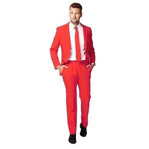 Men's OppoSuits Slim-Fit Red Novelty Suit & Tie Set