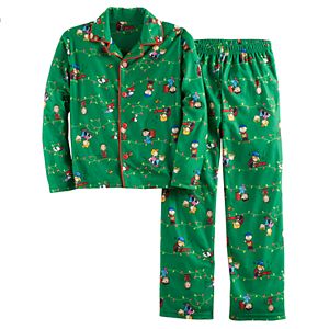 Boys 4-16 Peanuts Holiday 2-Piece Flannel Pajama Set