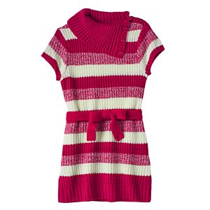 Girls Plus Size It's Our Time Splitneck Striped Sweater Tunic