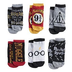 Girls 4-16 Harry Potter 6-pk. Low-Cut Socks