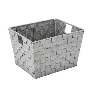 Simplify Striped Woven Storage Bin