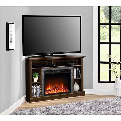 Altra Overland Electric Fireplace Corner TV Stand