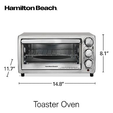 Hamilton Beach 4-Slice Stainless Steel Toaster Oven