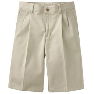 Boys 8-20 Chaps School Uniform Pleated-Front Twill Shorts