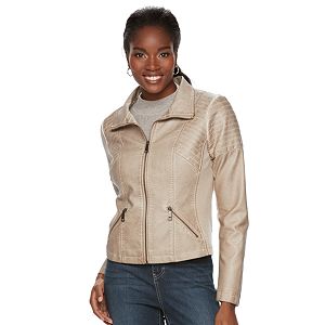 Women's Sebby Collection Faux-Leather Jacket