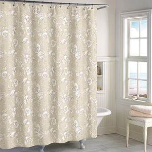 Destinations Seashell Toile Shower Curtain