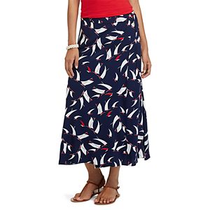 Women's Chaps Sailboat Wrap Maxi Skirt
