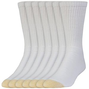 Extended Size GOLDTOE 6-pack + 1 Bonus Cushioned Crew Socks