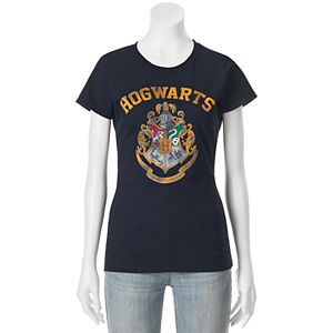 Juniors' Harry Potter Hogwarts Crest Crew Neck Graphic Tee