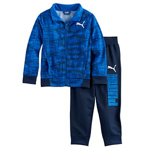 Boys 4-7 PUMA 2-pc. Zip Track Abstract Jacket & Pants Set