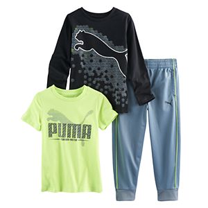 Boys 4-7 PUMA Logo Graphic Tees & Jogger Pants Set