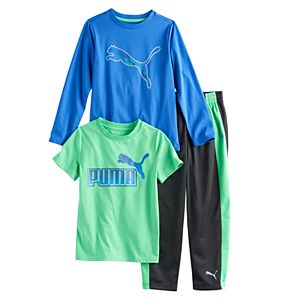 Boys 4-7 PUMA 3-pc. Graphic Tees & Pants Set