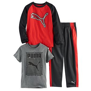 Boys 4-7 PUMA 3-pc. Graphic Tee & Pants Set