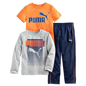 Boys 4-7 PUMA 3-pc. Graphic Tees & Pants Set