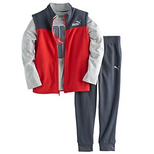 Boys 4-7 PUMA 3-pc. Vest, Graphic Tee & Pants Set