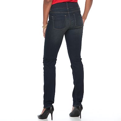 Women's Apt. 9® Tummy Control Midrise Straight-Leg Jeans