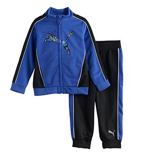 Toddler Boy PUMA Logo Zip-Front Jacket & Pants Set