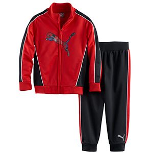 Toddler Boy PUMA Logo Zip-Front Jacket & Pants Set