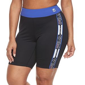 Plus Size FILA SPORT® Printed Fitted Bike Shorts