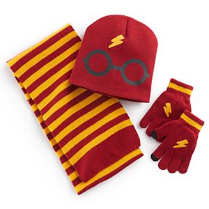 Girls 4-16 Harry Potter Hat, Scarf & Gloves Set