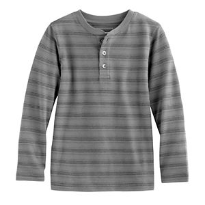 Boys 4-7x SONOMA Goods for Life™ Long-Sleeved Jacquard Henley