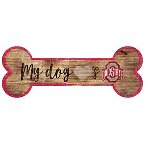 Ohio State Buckeyes Dog Bone Wall Sign