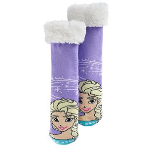 Disney's Frozen Elsa Girls 4-16 Thick Cozy Warmer Socks