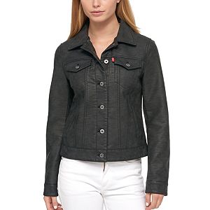 Women's Levi's Classic Faux Leather Trucker Jacket