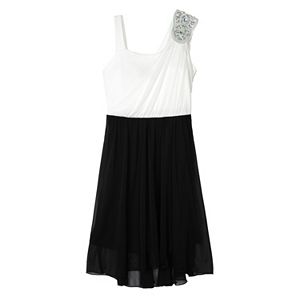 Girls Plus Size IZ Amy Byer Sequin Asymmetrical Dress