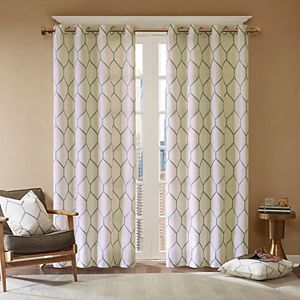 Madison Park Asher Metallic Embroidered Curtain