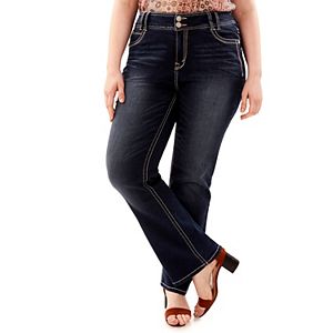 Juniors' Plus Size Wallflower Luscious Curvy Bootcut Jeans