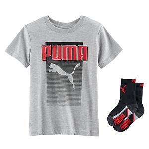 Boys 4-7 PUMA Graphic Tee & Socks Set