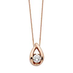 Sirena Collection 14k Gold 1/10 Carat T.W. Diamond Teardrop Pendant by