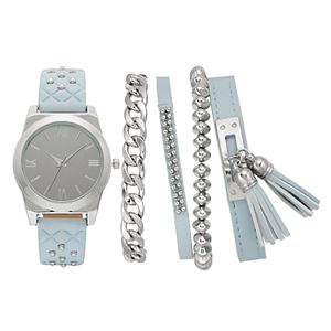 Women's Studded Watch & Bracelet Set