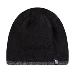 Men's Heat Holders Flat-Knit Contrast-Trim Beanie