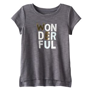 Baby Girl Jumping Beans® Graphic Slubbed High-Low Hem Tee