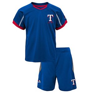 Toddler Majestic Texas Rangers Legacy Tee & Shorts Set