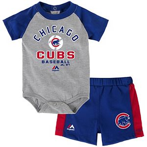 Baby Majestic Chicago Cubs Fan Favorite Bodysuit & Shorts Set