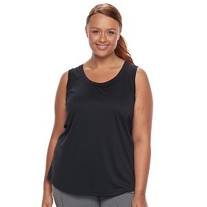 Plus Size Tek Gear® Performance High-Low Base Layer Tank
