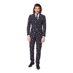 Men's OppoSuits Slim-Fit Pac-Man Suit & Tie Set