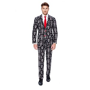 Men's OppoSuits Slim-Fit Haunting Hombre Suit & Tie Set