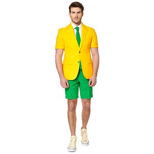 Men's OppoSuits Slim-Fit Green and Gold Suit & Tie Set